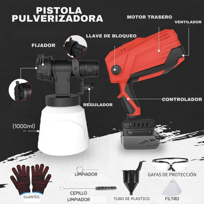 Pistola de Pintura Pulverizadora | A Batería | Multiusos