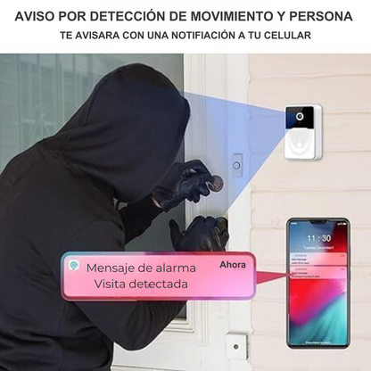 Timbre Inalámbrico con Cámara | Transmisión y Notificación al celular