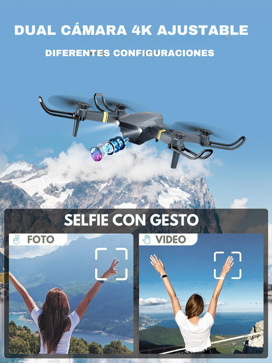 Droner®️ 8K Video Cámara | Batería Adicional| Maletín con Accesorios